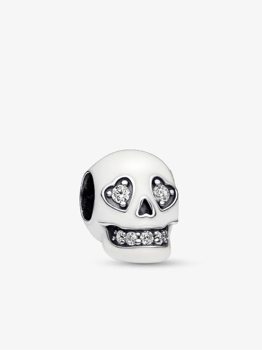 Authentic Pandora Glow-in-the-dark Sparkling Skull Charm